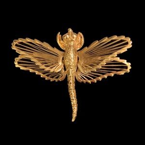 Vintage Monet gold dragonfly pin/brooch